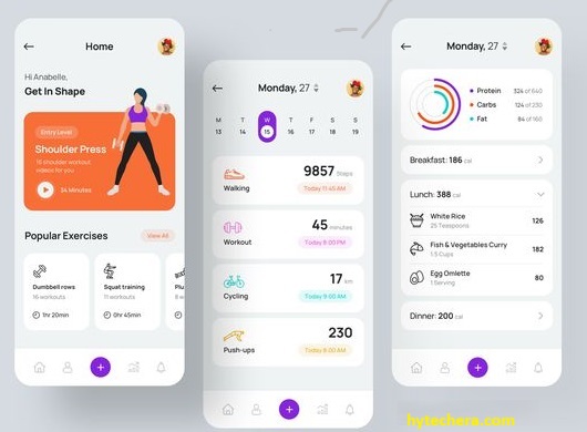 health and fitness A smartphone displaying top health and fitness apps for tracking workouts and nutrition