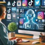 Manager promoting brand visibility through different social media channels