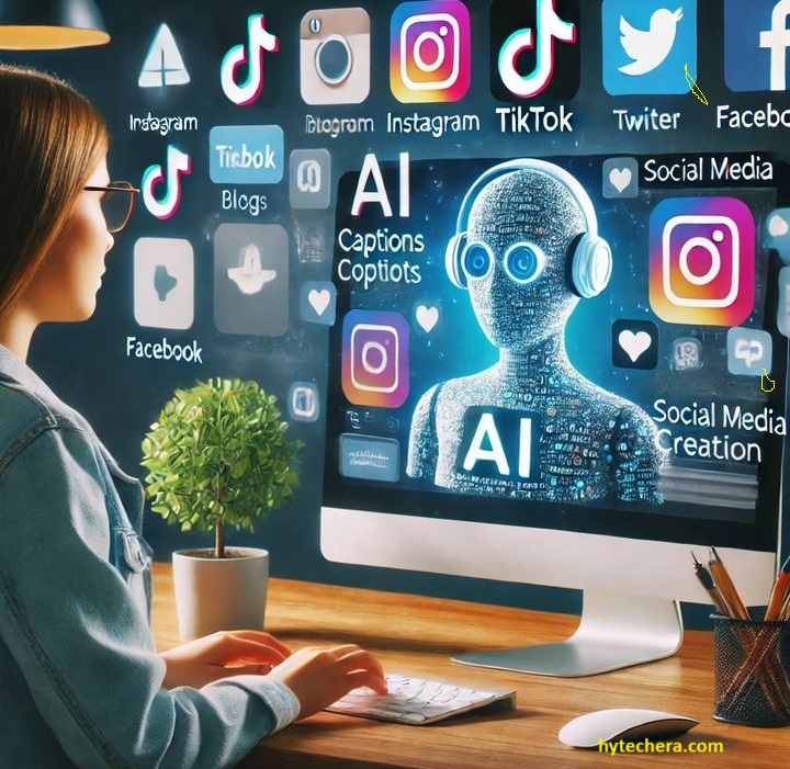 Manager promoting brand visibility through different social media channels