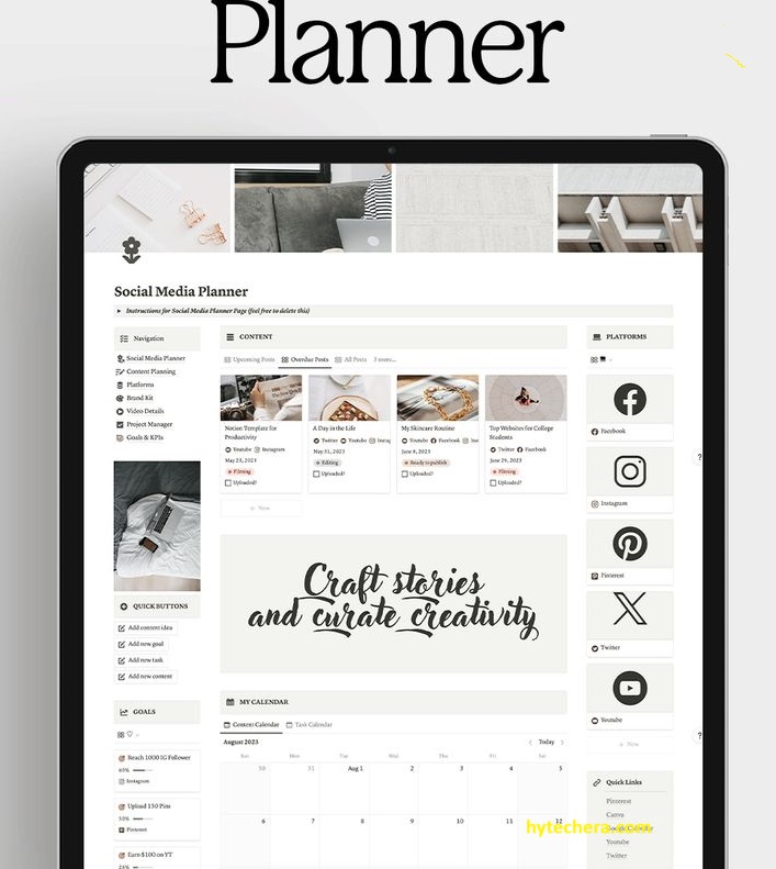 Content Planner Schedule and plan your social media posts easily with Canva Content Planner