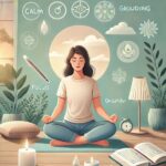 Young adult using meditation as a daily practice for natural stress management