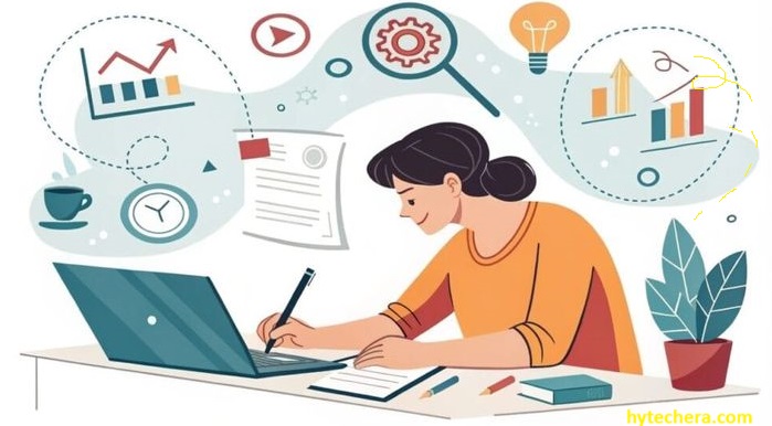 start a Niche Blog or Website Student writing content for a niche blog to earn passive income online in 2025