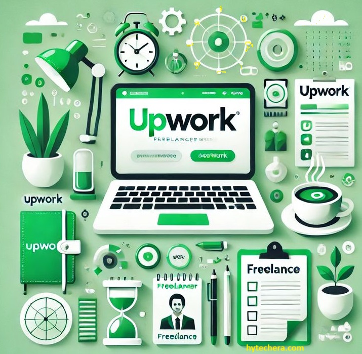 upwork Upwork platform interface showing project postings and freelancer profiles.