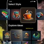 Various logos created by AI tools like Looka, LogoMakr, and Brandmark compared for design quality and pricing in 2025.