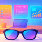 AI smart glasses for remote work with AR overlays and virtual screens