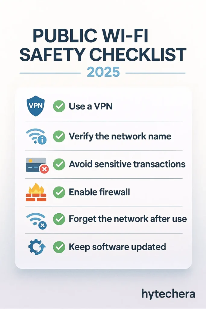 Wi-Fi safety checklist infographic