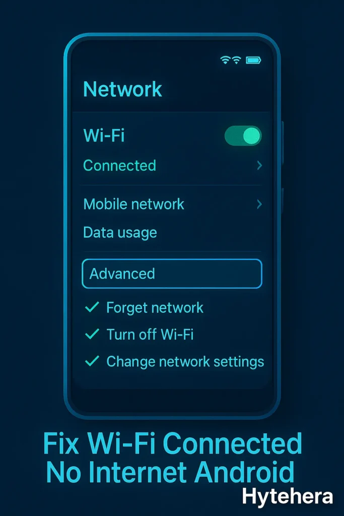 fix wifi connected no internet android
