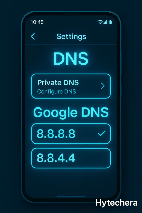 google dns wifi fix android