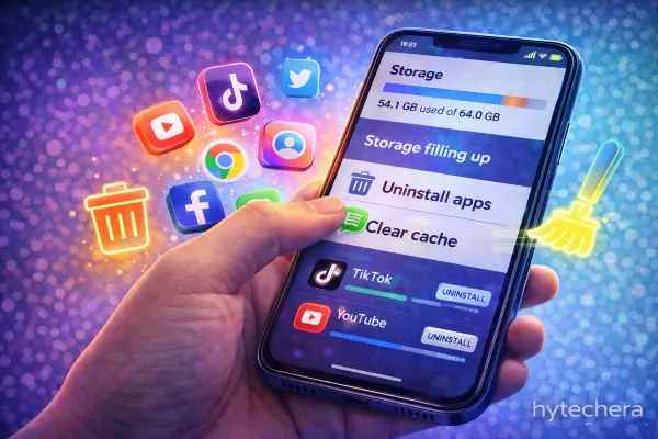 manage app storage on Android